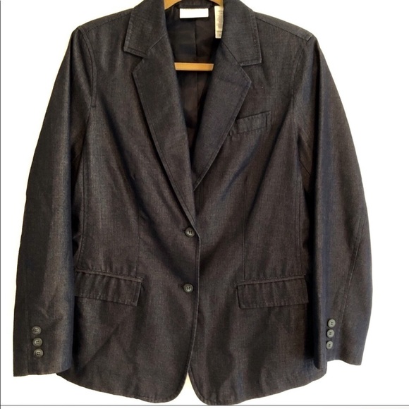 Liz Claiborne Blue Blazer. Petite Medium. - Picture 1 of 8